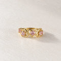 Blush Heart Gemstone Ring of Too Dramatic