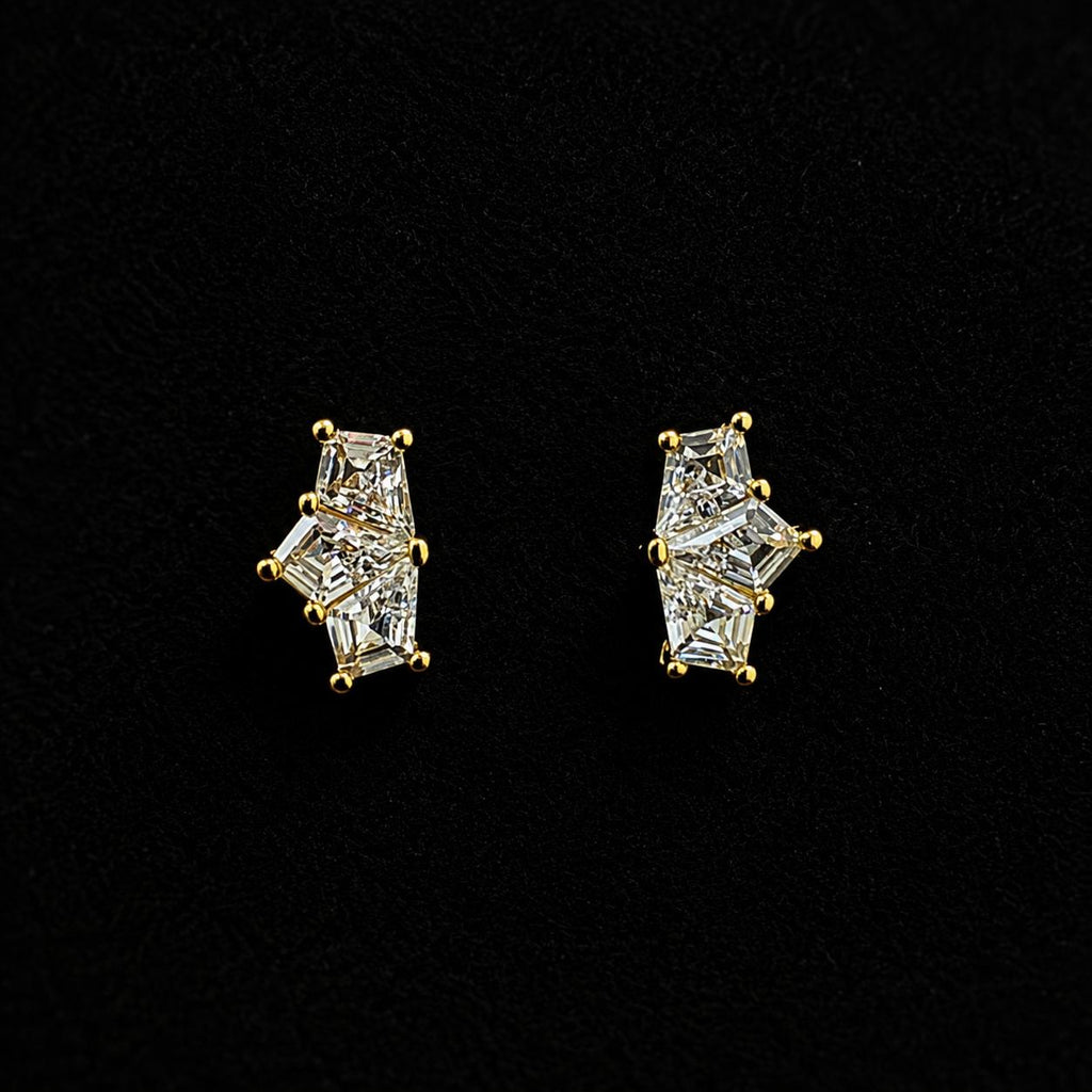 Crystal Crown Stud Earrings