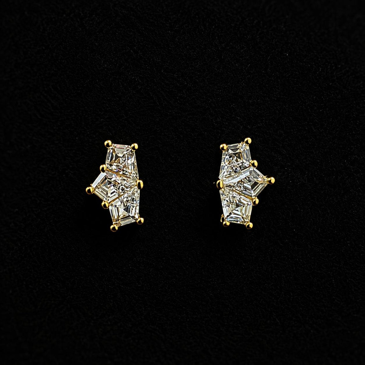 Crystal Crown Stud Earrings