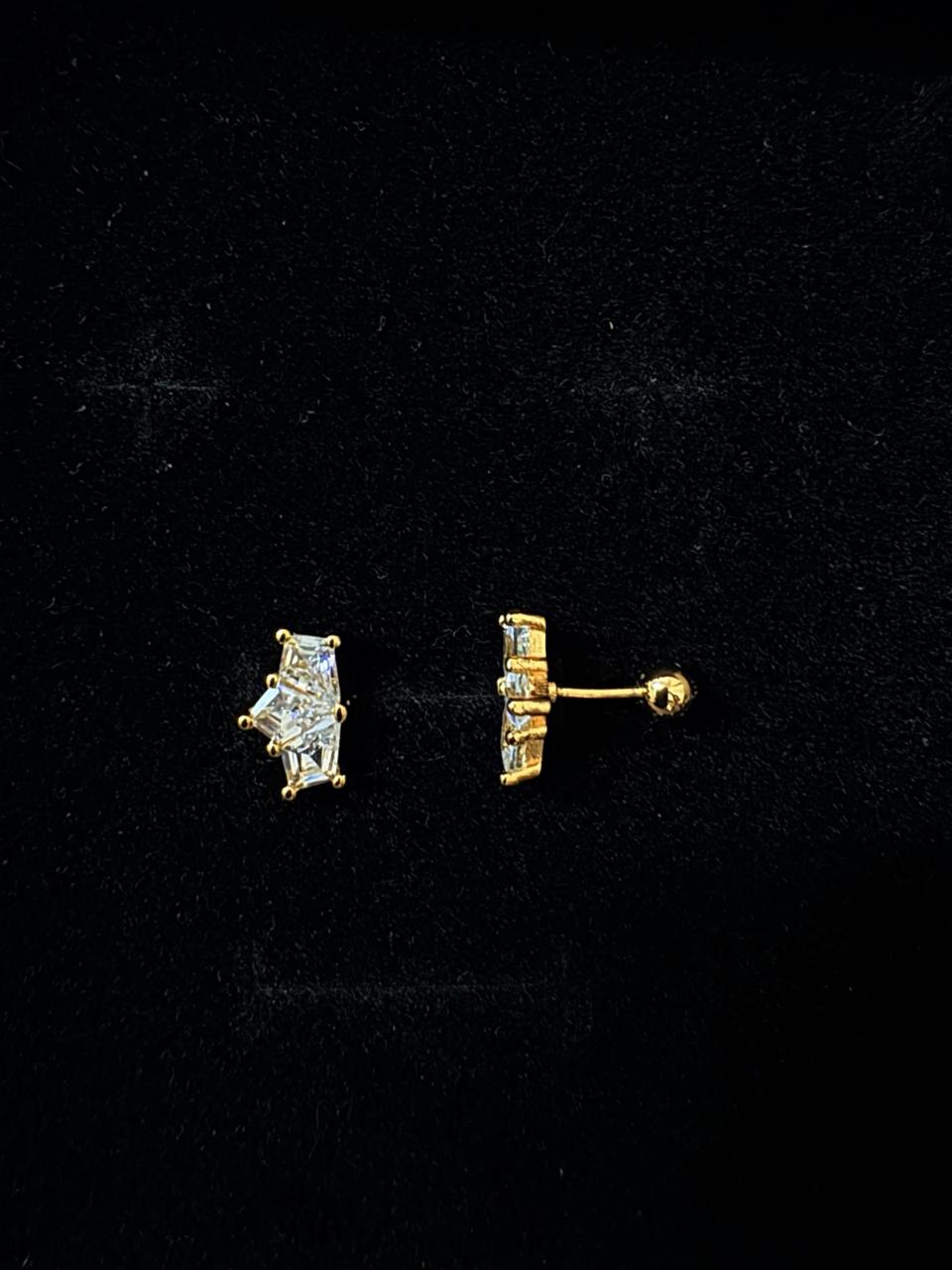 Crystal Crown Stud Earrings