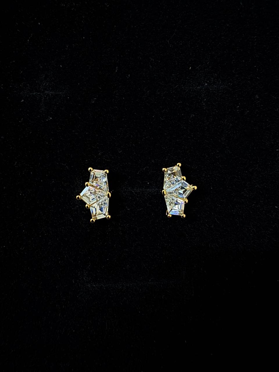 Crystal Crown Stud Earrings