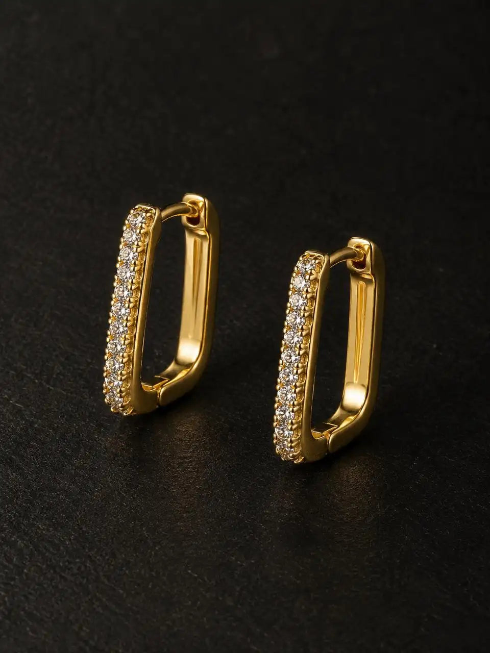 Crystal Bar Hoops of Too Dramatic
