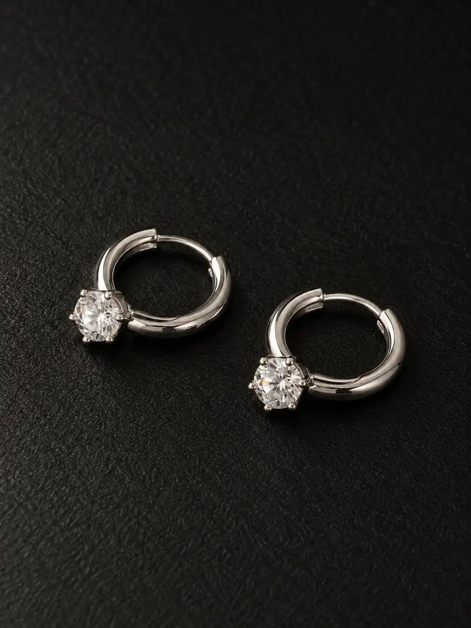 crystal stone hoop earrings of too dramatic