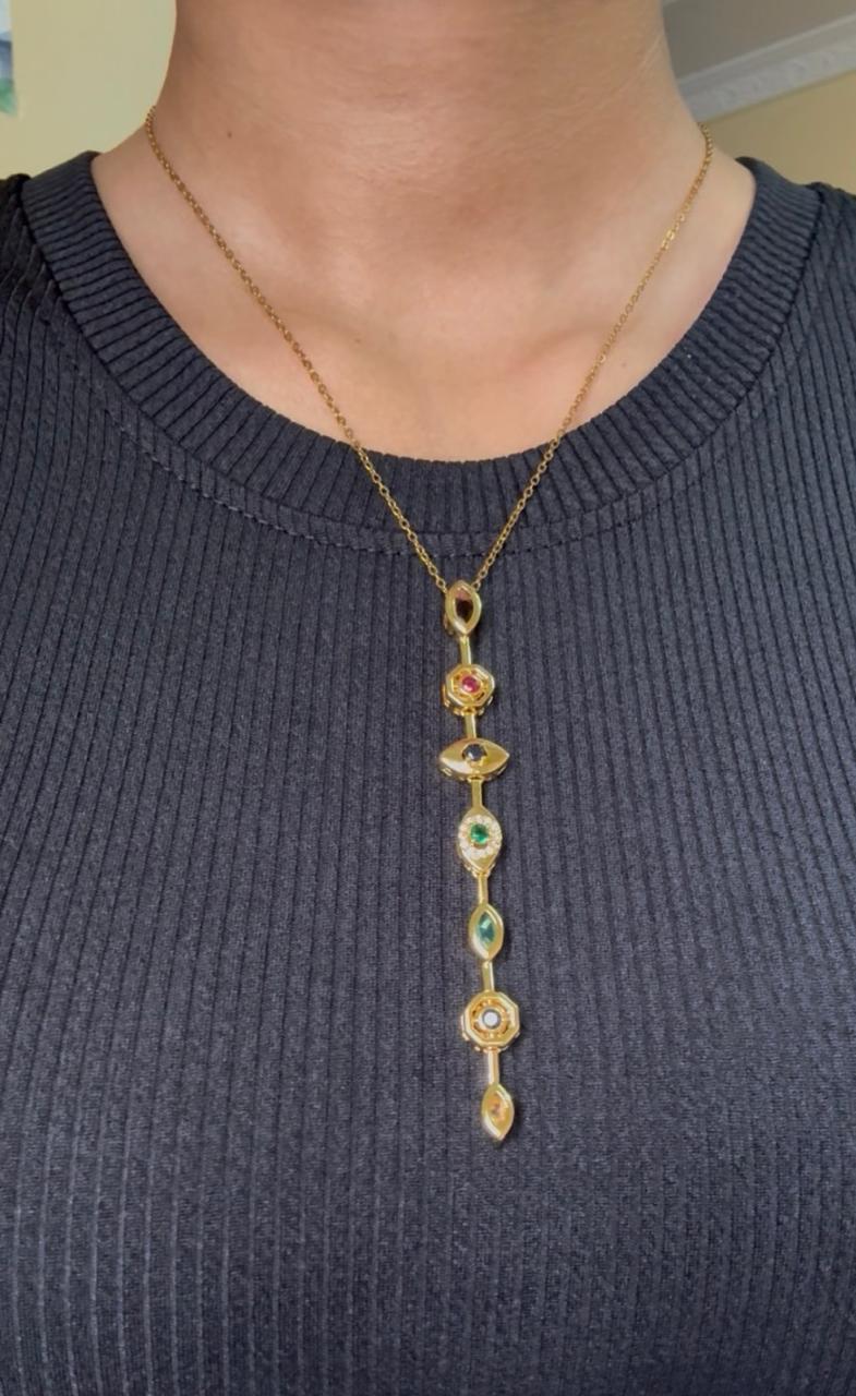 Multicolor Gemstone Necklace