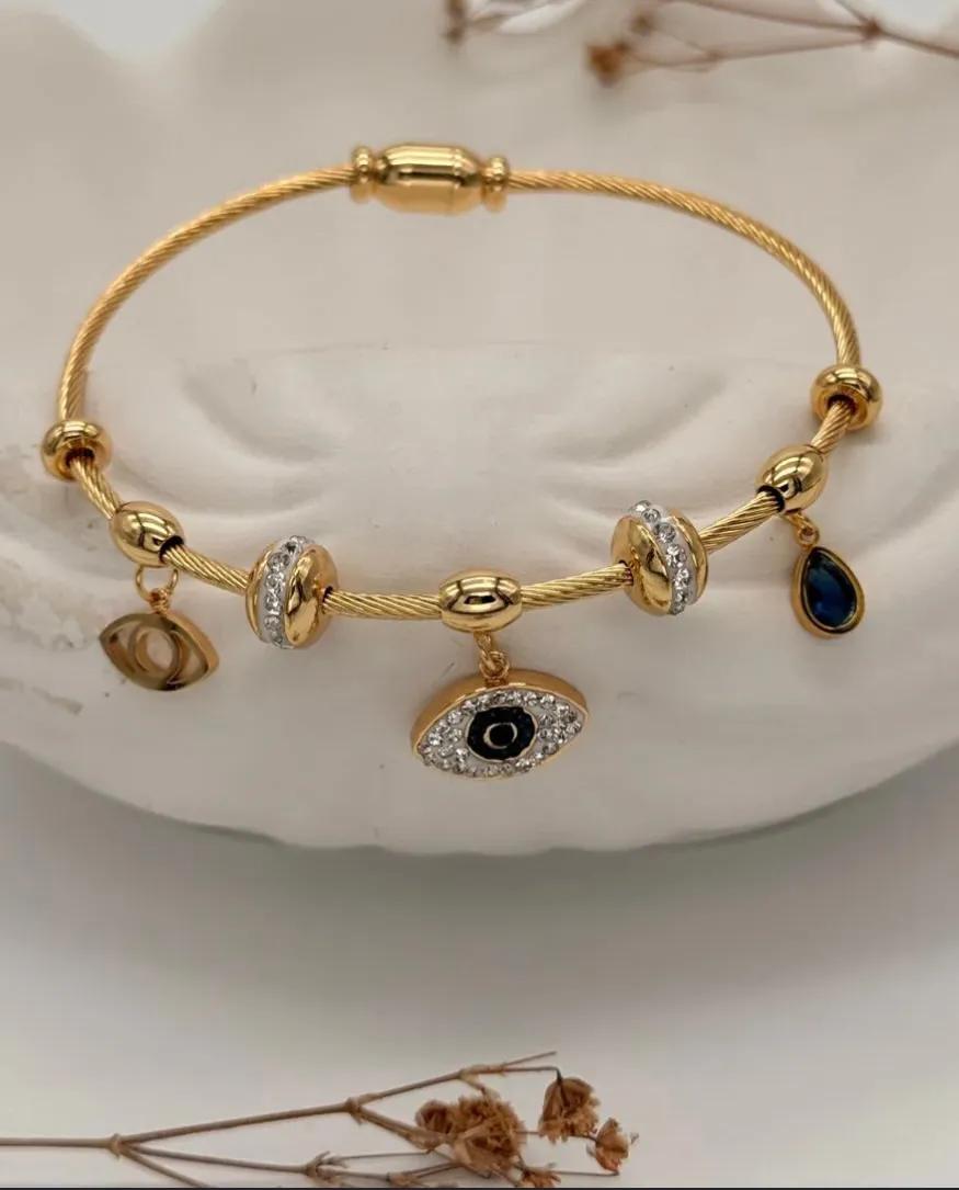 Midnight Eye Charm Bracelet