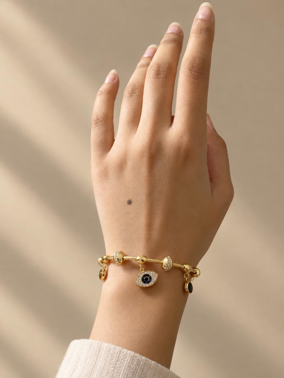 Midnight Eye Charm Bracelet