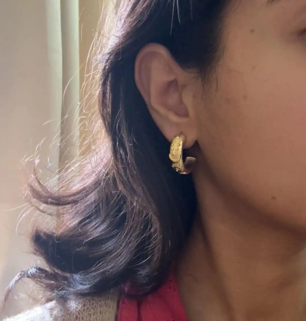 Golden Hoop Earrings