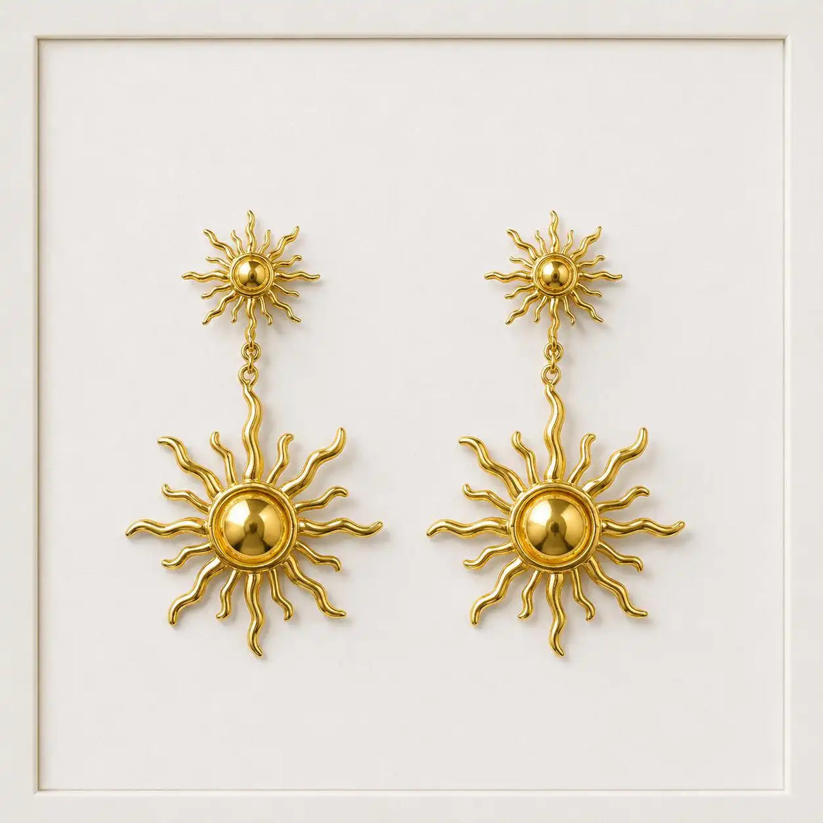 Golden Sun Earrings of Too Dramatic