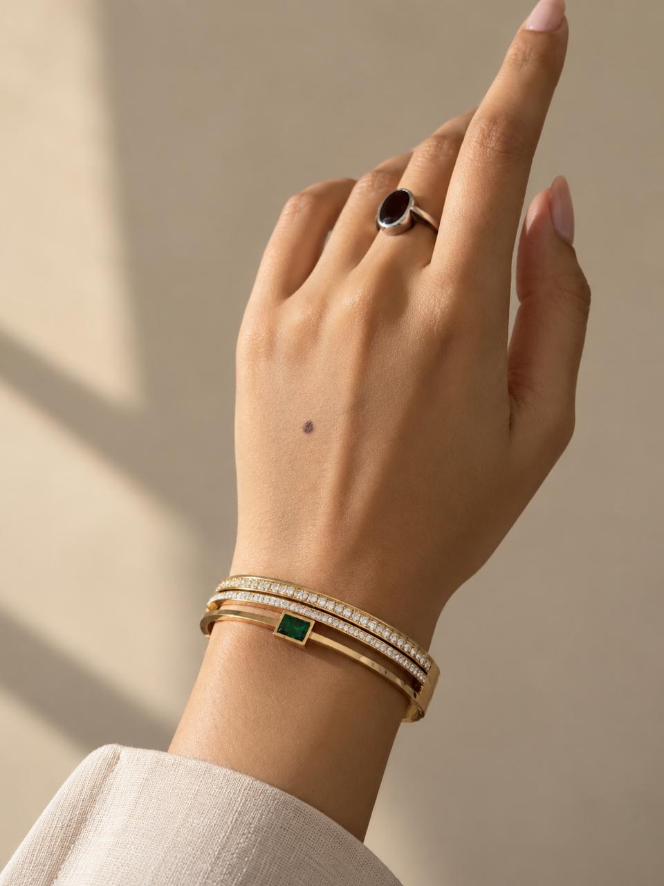 Emerald Luxe Cuff