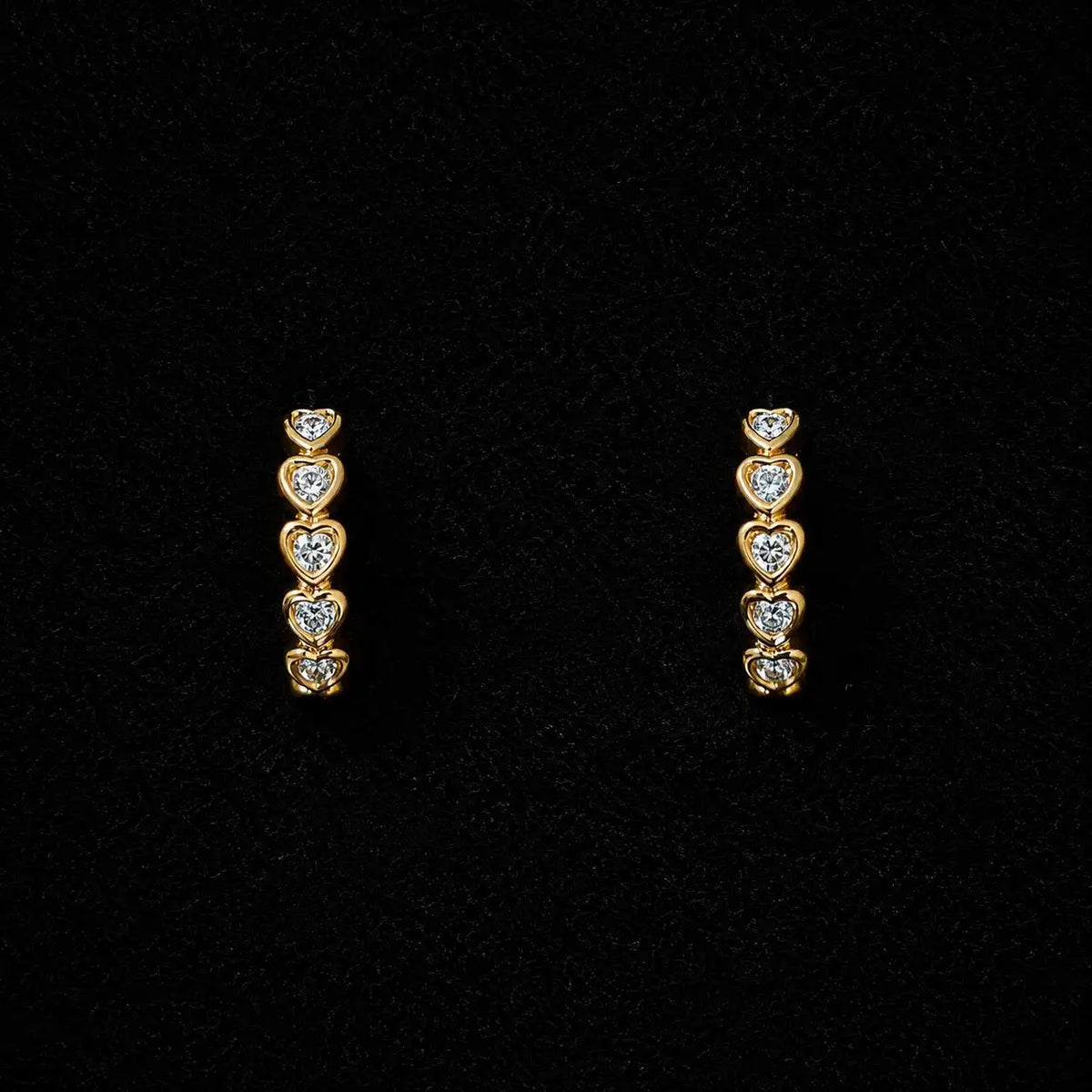 Heartline Crystal Drop Earrings